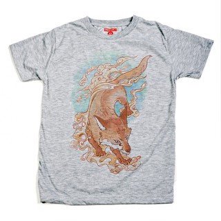 เสื้อยืด แขนสั้น แชปเตอร์วัน สเก๊ตบุ๊ค ลาย จิ้งจอกไฟ ผ้านิ่ม / Fire Fox Chapter One Sketchbook Soft T-Shirt