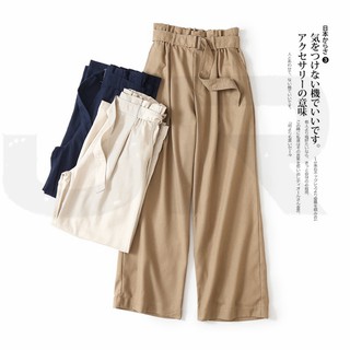 【big sale】กางเกงแฟชั่นสไตล์ญี่ปุ่น กางเกงขายาวผู้หญิง JR pants ขากว้าง ฟรีไซด์เอวยืดไซด์ใหญ่ ทรงวัยรุ่น สวมใส่สบาย
