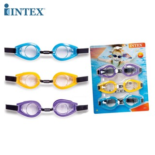 สินค้า INTEX แพ็ค 3 ชิ้น แว่นตาดำน้ำ Kids Play Goggles Pack 3 แว่นตาว่ายน้ำ แว่นตาดำน้ำเด็ก แว่นตากันน้ำ  รุ่น 55612