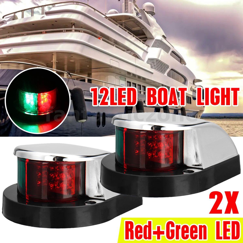 โคมไฟ-led-12v-สีโครเมี่ยม-พอร์ตไฟแถว-2-ชิ้น-อุปกรณ์เสริม-สําหรับเรือ-รถยนต์