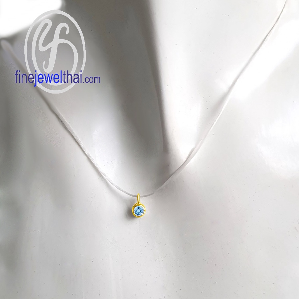 finejewelthai-จี้โทพาซ-โทพาซ-จี้พลอย-พลอยประจำเดือนเกิด-topaz-silver-pendant-birthstone-p1084tp00-ราคาต่อชิ้น