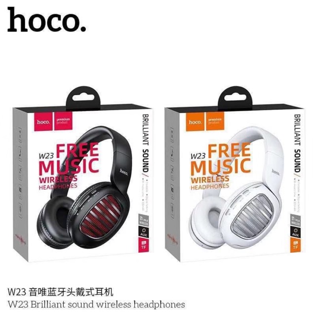 Hoco W23 ของแท้ 100% หูฟังครอบหู Bluetooth 5.0 หูฟังไร้สาย Brilliant ...