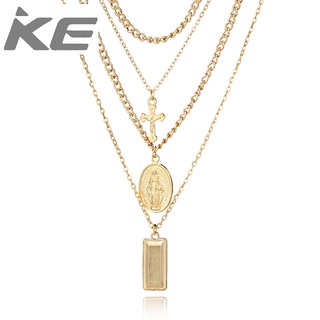Popular Ou Fan Necklace Alloy Virgin Cross Mary Womens MultiNecklace for girls for women low