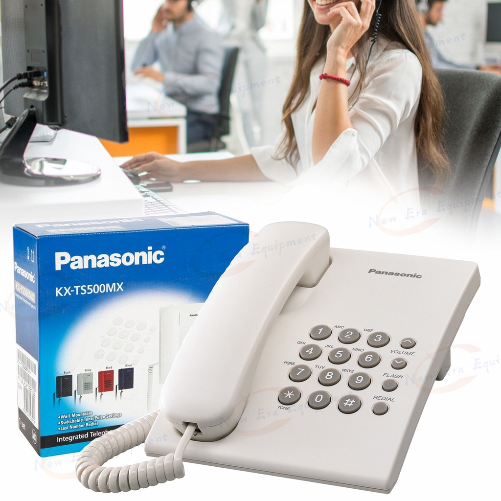 ภาพหน้าปกสินค้าPanasonic เครื่องโทรศัพท์ KX-TS500MX โทรศัพท์บ้านแบบตั้งโต๊ะ โทรศัพท์บ้าน ออฟฟิศ ไม่มีแบตเตอรี่เสียบและเล่น จากร้าน hdd6owsg78 บน Shopee