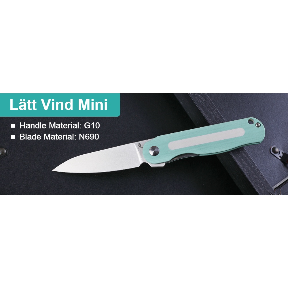 มีดแคมป์ folding knife มีดแคมป์ Kizer Latt Vind Mini V3567N3 ใบ 3 ...