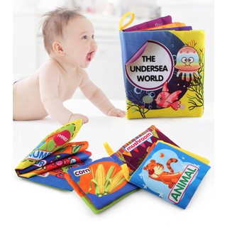 Baby Cloth Book Fabric Reading Toy หนังสือผ้า สำหรับเด็กเล็ก สามารถซักทำความสะอาดได้