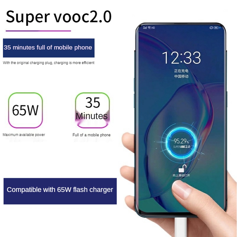 ภาพสินค้าสายชาร์จเร็วสําหรับ Oppo TYPE-C Reno5 1M 65 W Oppo Reno 4Pro 5G จากร้าน 843s1qdue7 บน Shopee ภาพที่ 4