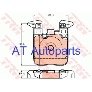 ผ้าเบรคหลัง BMW S4 F32F33F82 420I 420D 430I 2014 GDB2028