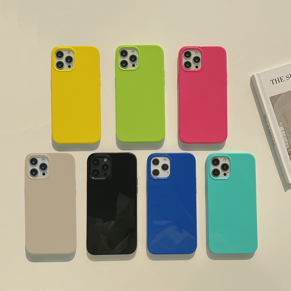 เคสโทรศัพท์มือถือ-tpu-สีแคนดี้-ดํา-ฟ้า-เขียว-เหลือง-สําหรับ-iphone-14-pro-max-at0175