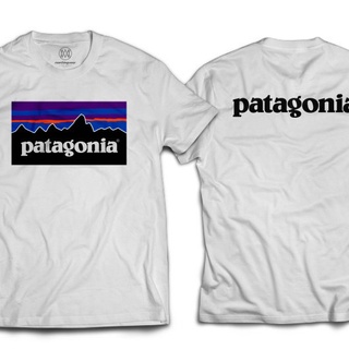 เสื้อยืดคู่รักผ้าฝ้ายพิมพ์ลาย Patagonia สําหรับผู้ชายและผู้หญิง