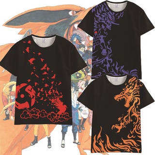 ใหม่เสื้อยืดลําลองแฟชั่นสําหรับ Unisex แขนสั้นคอกลมพิมพ์ลาย Itachi Naruto Anime ขนาดพลัส