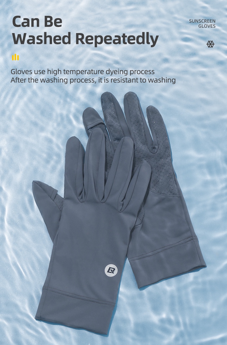 ภาพอธิบายเพิ่มเติมของ Fulfilled by Shopee Rockbros ถุงมือผ้าไหมน้ําแข็ง ป้องกันรังสียูวี ระบายอากาศ ถุงมือเต็มนิ้ว กันลื่น ถุงมือกีฬากลางแจ้ง ถุงมือตกปลา น้ําหนักเบา