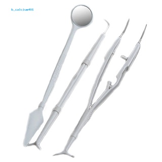Farfi  3Pcs/Lot Stainless Dental Tool Set Dentist Tooth Clean Hygiene Picks Mirror Kit