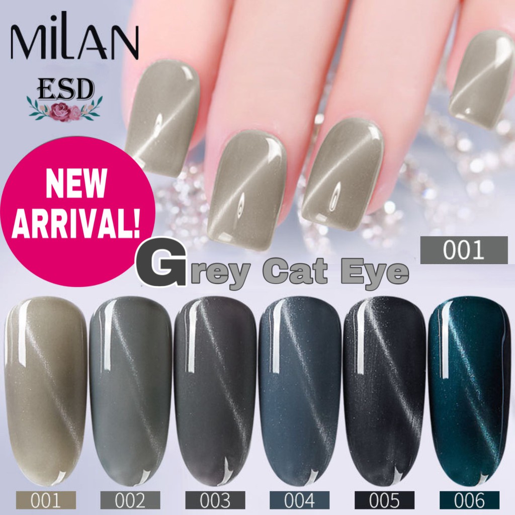 milan-grey-cat-eye-color-สีทาเล็บเจล-สีเทาแม่เหล็กตาแมว-ขนาด-15-ml-แห้งด้วยการอบ-uv-เท่านั้น-มีเก็บเงินปลายทาง