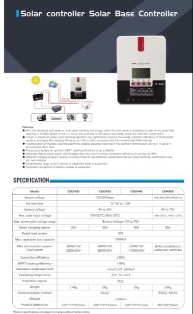 ส่งฟรีคอนโทรลชาร์จแบตเตอรี่-mppt-lcd-แท้-40a-auto12v24v