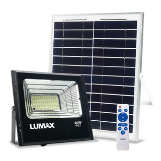 Outside spotlights SOLAR FLOODLIGHT LUMAX 58-00234 ALUMINIUM MODERN BLACK External lamp Light bulb ไฟสปอทไลท์ภายนอก สปอท