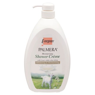 ❤️ไม่แท้คืนเงิน❤️ Evergreen Palmera Moisturizing Shower Creme 1000ml ครีมอาบน้ำทำความสะอาดด้วยส่วนผสมที่สกัดจากนมแพะ