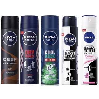 NIVEA นีเวีย สเปรย์ ระงับกลิ่นกาย กำจัดกลิ่นตัว (เลือกสูตร) ขนาด150มล1กระป๋อง