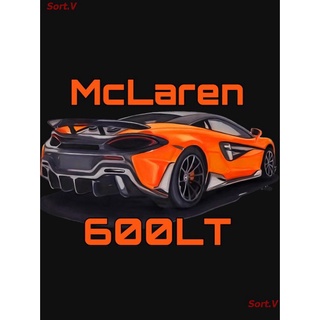 เสื้อสีขาว โลโก้ Mclaren Impressive McLaren 600LT Essential T-Shirt เสื้อยืดพิมพ์ลาย เสื้อยืดโลโก้รถ