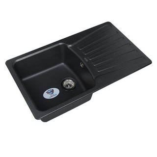 Embedded sink SINK BUILT 1BOWL1DRAIN BLANCO 495.39.058 BLACK Sink device Kitchen equipment อ่างล้างจานฝัง ซิงค์ฝัง 1หลุม