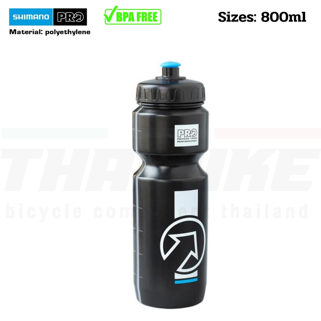 ขวดน้ำจักรยาน-กระติกน้ำ-shimano-pro-600-800ml-สีดำ-สีใส