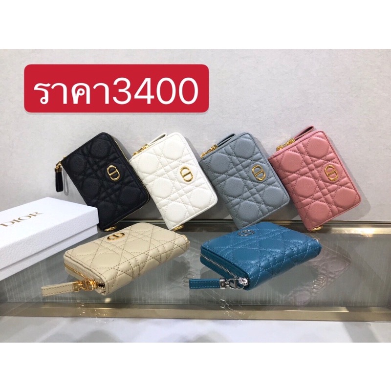 พรี-christian-dior-กระเป๋าสตางค์-กระเป๋าเงิน-เหรียญ-แบรนด์เนน-หนังแท้