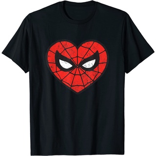 เสื้อยืดโอเวอร์ไซส์เสื้อยืด พิมพ์ลาย Marvel Spider-Man HeartS-3XL