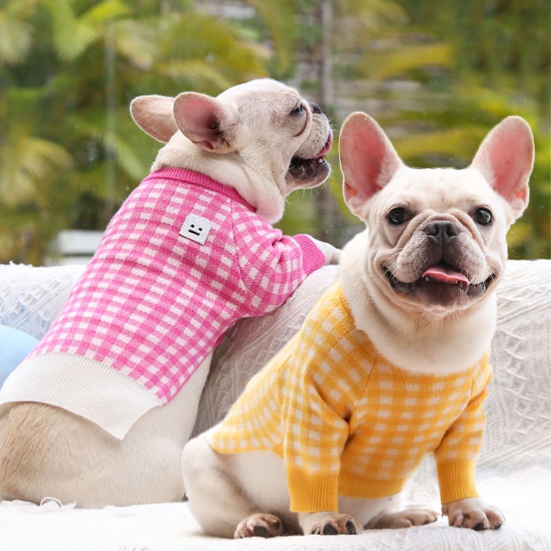 ภาพหน้าปกสินค้าเสื้อกันหนาวลาย สก๊อต สไตล์เกาหลี สําหรับสัตว์เลี้ยง สุนัข และแมว