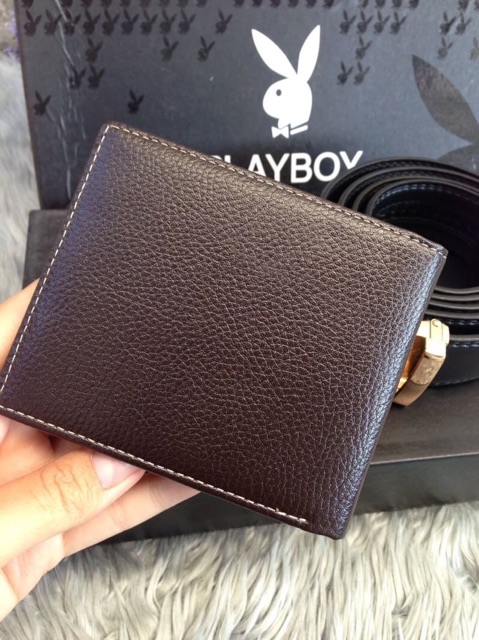 playboy-leather-belt-amp-wallet-value-pack-oem-factory-เข็มขัดหนัง-กระเป๋าสตางค์หนังแท้