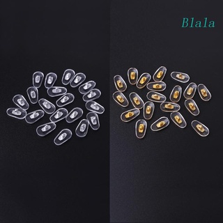 Blala 10 คู่ / ล็อต สีทอง PVC แว่นตา กันลื่น อลูมิเนียม ตัวนํา สีเงิน แผ่นรองจมูก