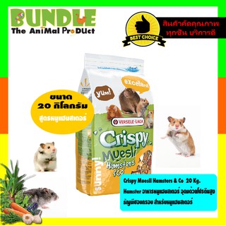 Crispy Muesli Hamsters &amp; Co  20 Kg.  Hamster อาหารหนูแฮมสเตอร์ อุดมด้วยโปรตีนสูง  ธัญพืชอบกรอบ สำหรับหนูแฮมสเตอร์  20 กิ