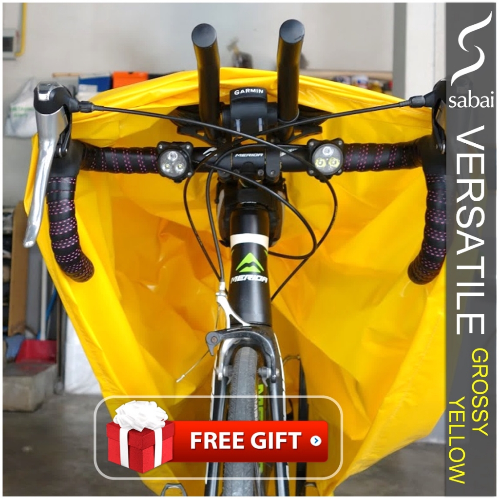 ภาพหน้าปกสินค้าSABAI ผ้าคลุมจักรยาน - รุ่น VERSATILE (Grossy Yellow) ผ้าคลุมสบาย bicycle cover