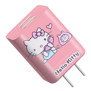 หัวชาร์จ+สายชาร์จ รุ่น Kiitty รหัส 03 กระแสไฟชาร์จ 2.1A มี 2ช่อง USB ลายการ์ตูนน่ารักๆ