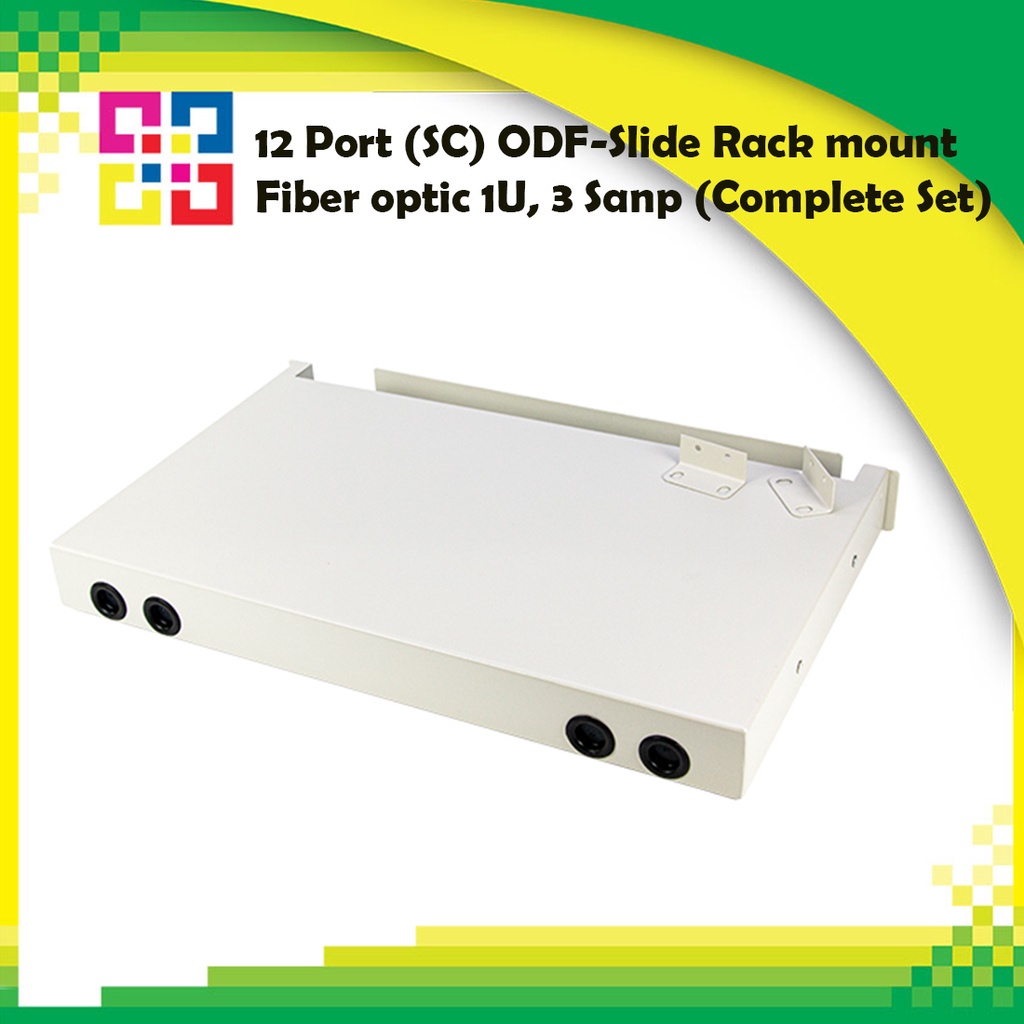 12-port-sc-odf-slide-rack-mount-fiber-optic-1u-3-sanp-complete-set