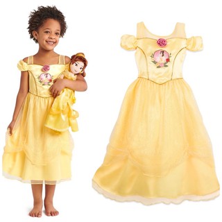 ชุดนอนกระโปรง Belle Sleep Gown for Girls ไซส์ S(5/6) จาก Disneystore อเมริกา