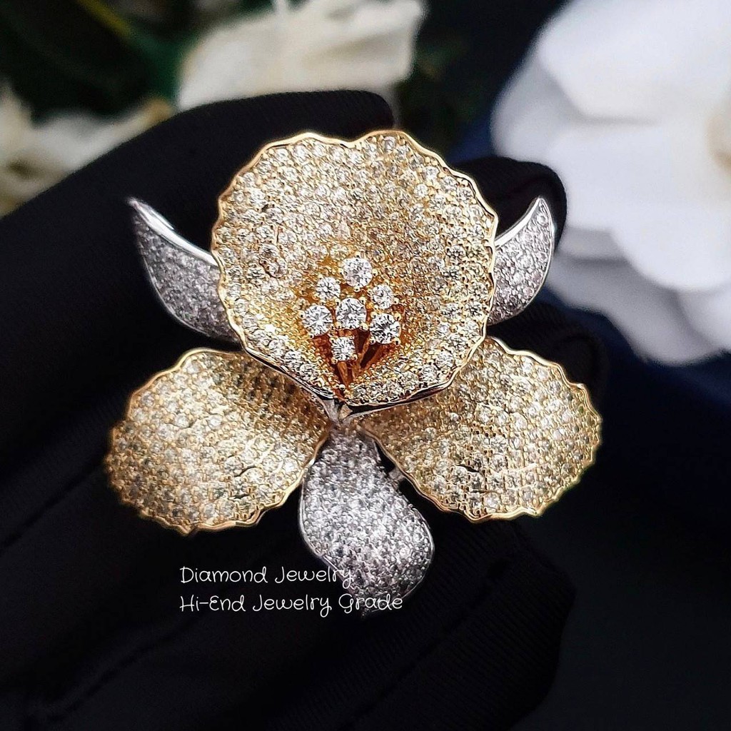 เข็มกลัดงานเพชร-cz-แท้ค่ะ-diamond-brooch-งานน่าร๊ากกก-ดูดี-งานสวยมากกกกก-เพชรใส-ไม่ขุ่นแม้แต่เม็ดเดียว