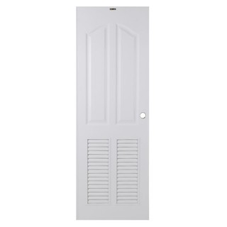 DOOR AZLE PSW6 PANEL-LOUVER 70X200CM UPVC WHITE ประตูห้องน้ำ UPVC AZLE PSW6 ลูกฟัก-เกล็ด 70x200 ซม. สีขาว ประตูบานเปิด ป