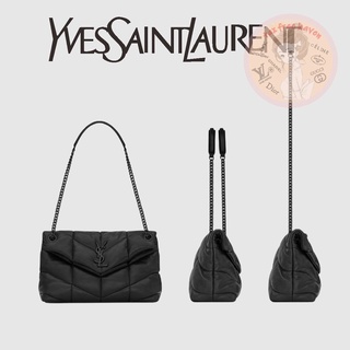 Shopee ราคาต่ำสุด 🔥ของแท้ 100% 🎁 Yves Saint Laurent Brand New PUFFER Small Quilted Lambskin Bag