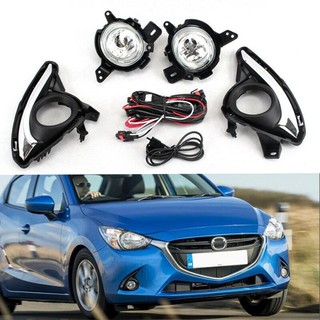 ไฟตัดหมอก สปอร์ตไลท์ MAZDA 2 Mazda2 SkyActiv มาสด้า2 2015 2016 2017 ขอบโครเมี่ยม
