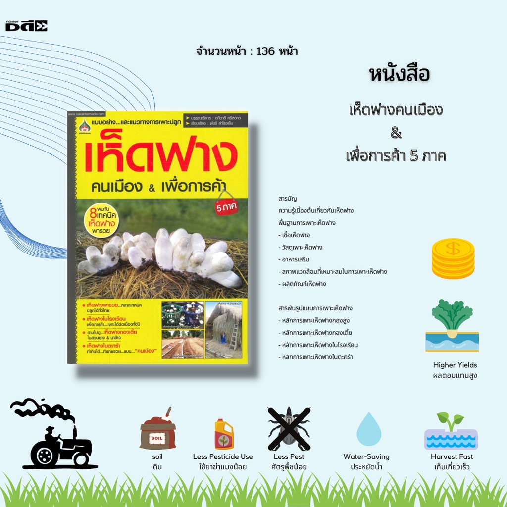 หนังสือ-เห็ดฟางคนเมือง-amp-เพื่อการค้า-5-ภาค-พื้นฐานการเพาะเห็ดฟาง-เชื้อเห็ดฟาง-วัสดุเพาะเห็ดฟาง-แหล่งจำหน่ายวัสดุอุปกรณ์