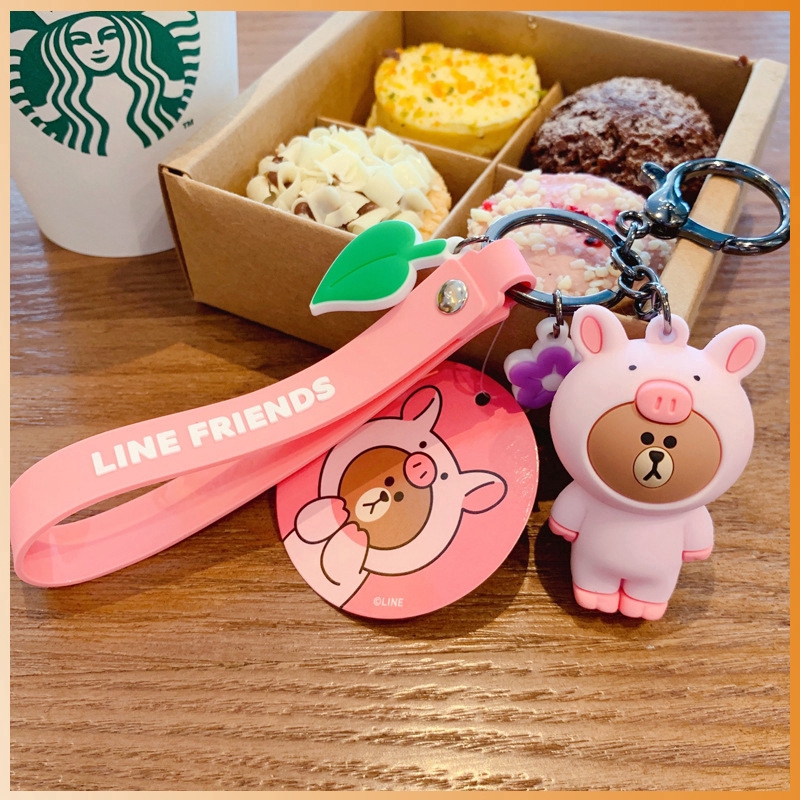 Deyuer Key Chain Cartoon Jelly Color Bear Unisex Multipurpose Letter Key  Ring Holder Bag Decoration 