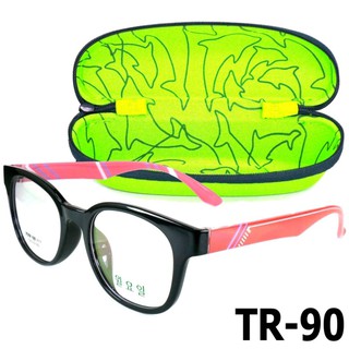 TR-90 แว่นตา รุ่น 3017 สีดำขาชมพู วัสดุ TR-90 100%(KOREADESIGN)เบาและยืดหยุ่นได้