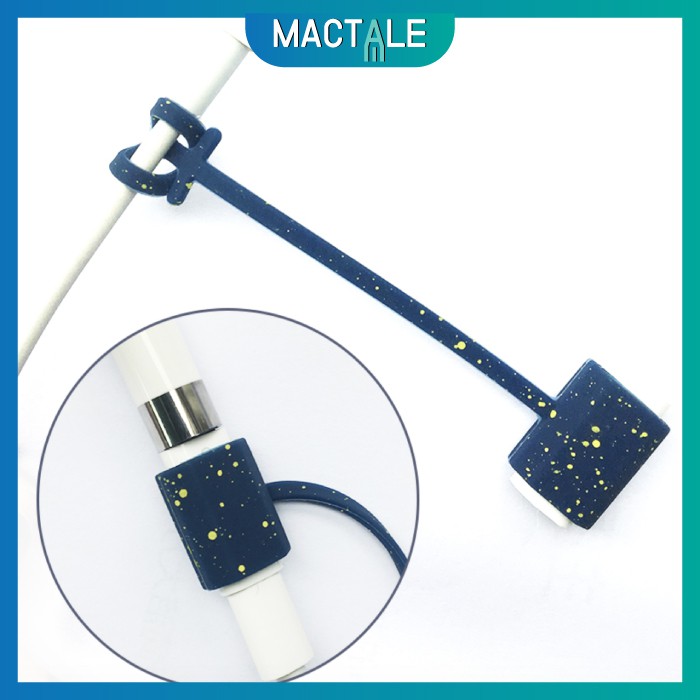 mactale-ปลอกปากกาซิลิโคน-แ-อ-ป-เ-ปิ้-ล-pencill-case-gen-1-2-stylus-silicone-ลายจุด-เคสปากกา-จุก-เคสซิลิโคน-เก็บปากกา