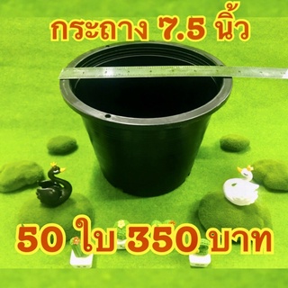 กระถางดำ ขนาด 7.5 นิ้ว 50ใบ 350 บาท พลาสติกเกรดA เนื้อเงา คุณภาพดี ราคาถูก กดสั่งเลย