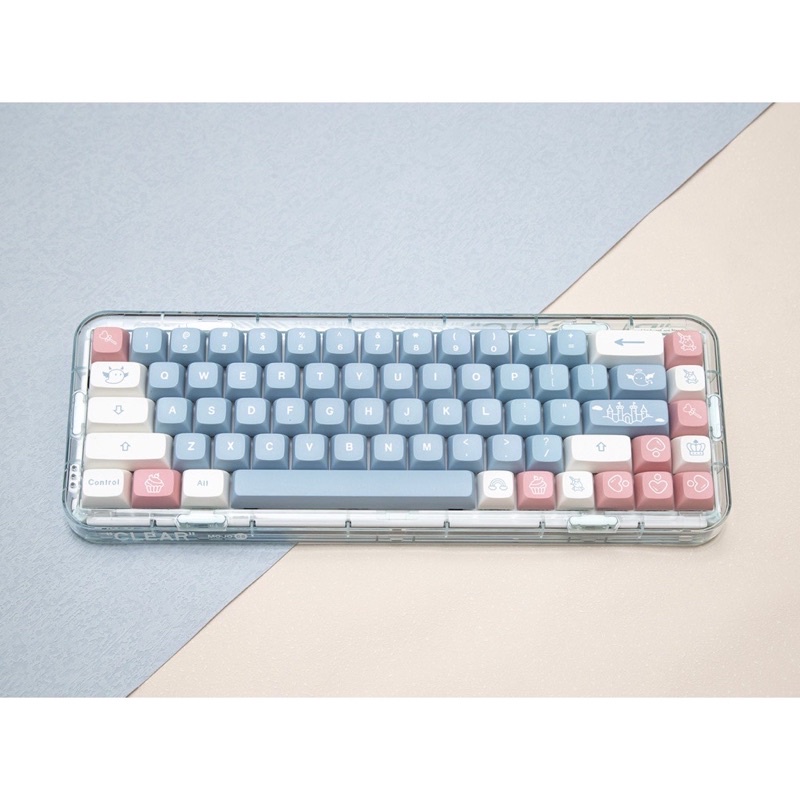 keycap-sky-city-keycap-xda-profile-134-keyboard-สีพาสเทล-คีย์-ผงสีฟ้า-pbt-dye-sub-คีย์บอร์ดแบบกลไก-keycap