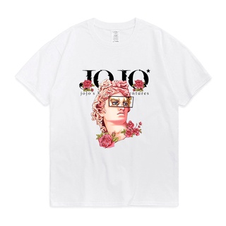 T-Shirtเสื้อยืดแขนสั้น พิมพ์ลายกราฟฟิคอนิเมะ Jojo Bizarre Adventure Kawaii Jojo สไตล์ญี่ปุ่น สําหรับผู้ชาย และผู้หญิง S-