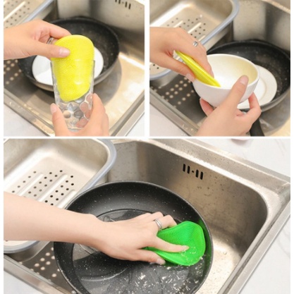 ซิลิโคนล้างจาน-แปรงซิลิโคน-sponge-scrubber-ฟองน้ำล้างจาน-ฟองน้ำซิลิโคน-ซิลิโคนจับหม้อ-สําหรับล้างจาน-ล้างหม้อ