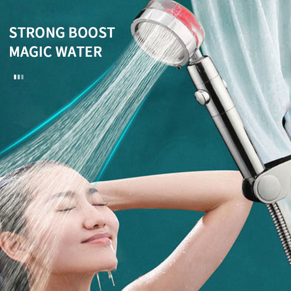 Showerhead Pressure Boosting Shower Head Handheld Detachable Bath Water