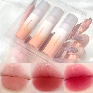 Cappuvini ลิปสติกลิปกลอสเนื้อMatte ติดนานกันน้ํา ลิปจีน ลิปสติกเซต Lipstick ลิป ลิปสติก ลิปลอก ลิปจิ๋ว ลิปแมท ลิปทินท์ ลิปติก ลิปจีน ลิปสติกเซต lipstick ลิปสติกกันน้ำ ลิปติดทนนาน ดินสอเขียนขอบปาก ลิปเกาหลี ลิปสติกนักเรียน