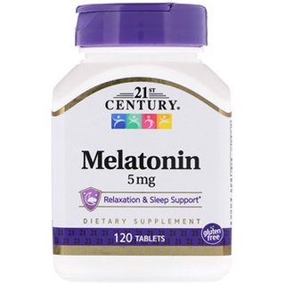 ภาพหน้าปกสินค้า21st Century, Melatonin, MRM, 3, 5, 10, mg, 120 Quick Dissolve Tablets, อาหารเสริมช่วยนอนหลับ ที่เกี่ยวข้อง